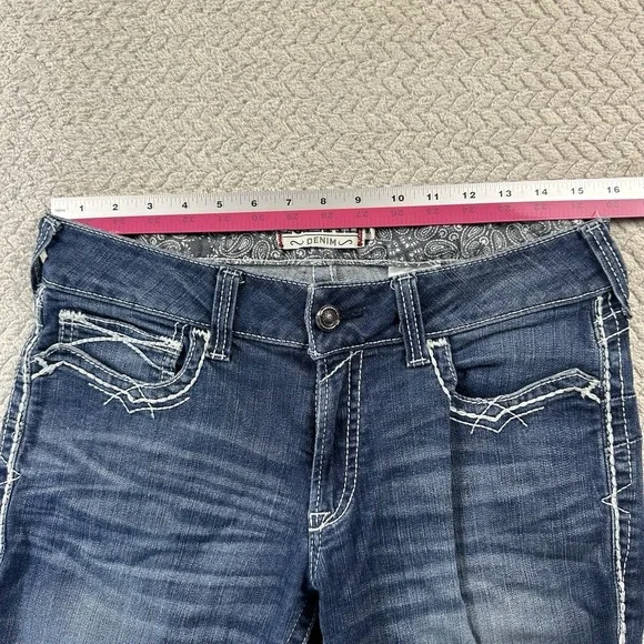 Ariat Jeans Womens 31 L (32x34) Tall Bootcut Mid Rise Western Outdoors Cowgirl - Picture 8 of 16